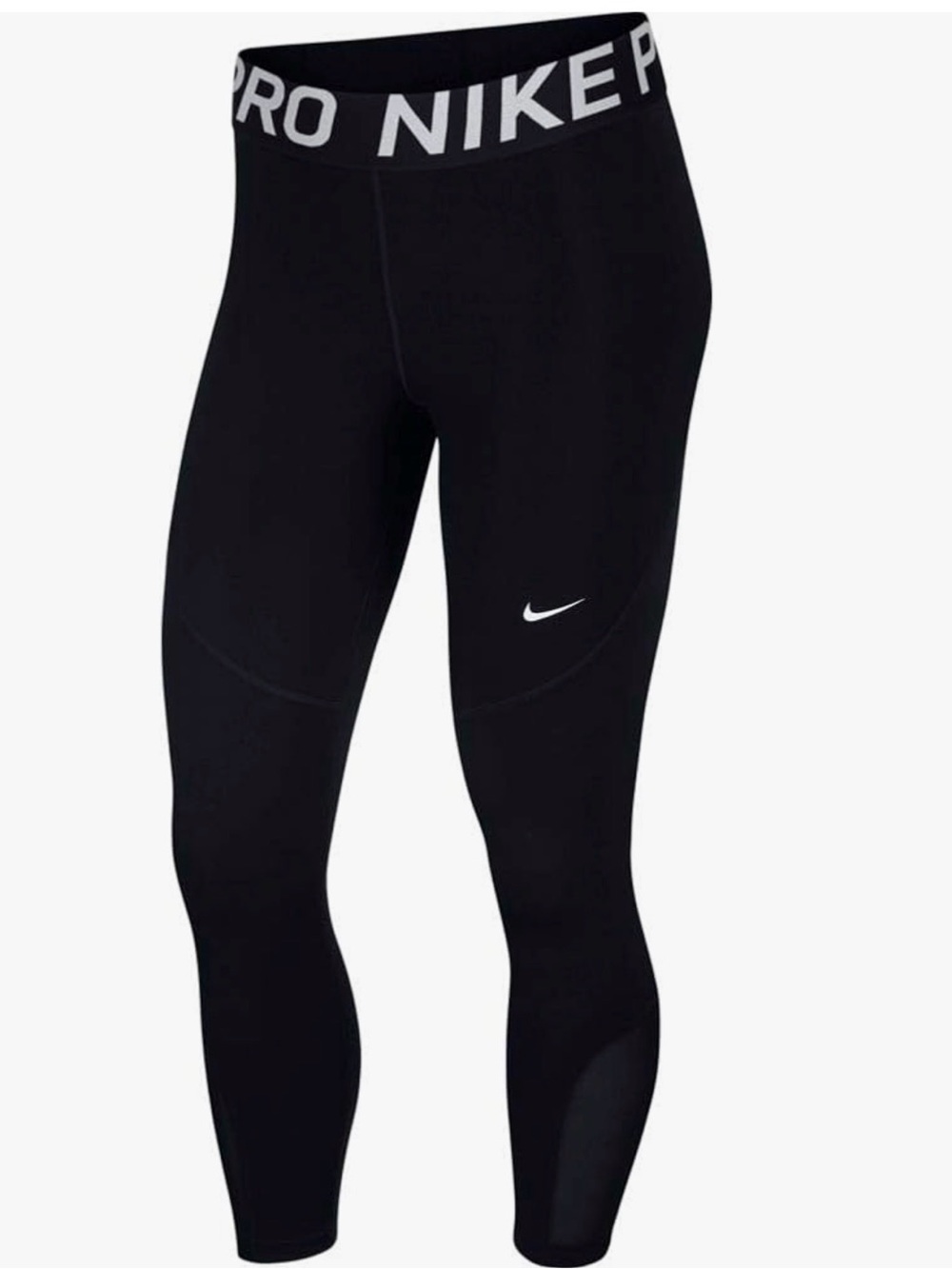 Nike Black Kids' Performance Leggings with White Swoosh